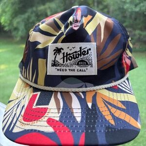 Howler Brothers Tropical Print Rope-Front Hat in Navy, Red, Yellow, Brown